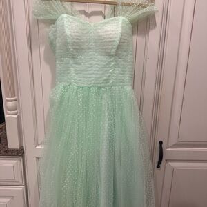 Unique Vintage Garden State Sheer Mesh Cocktail Dress